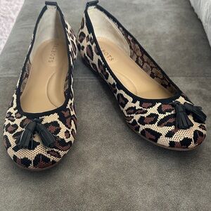 Talbots Animal Print Tassel Flats